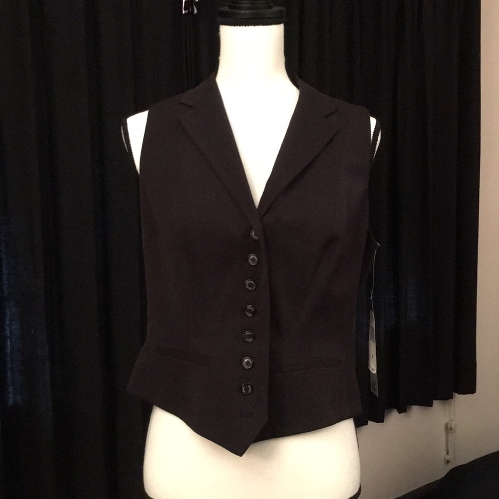 Chaps black vest. Buttons down the front.
